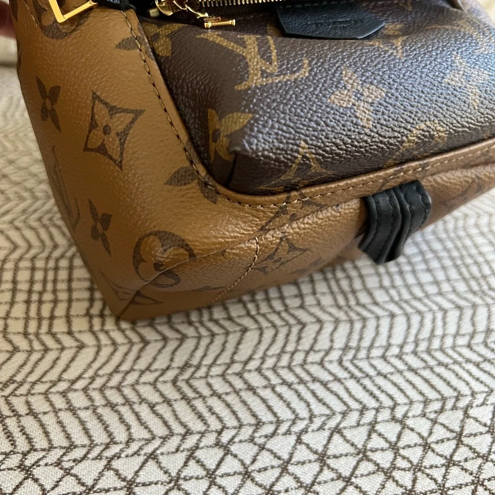 Pre-loved Louis Vuitton Mini Palm Springs Backpack in Reverse Monogram - Picture 6 of 16